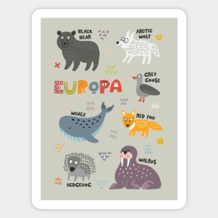 European Animals Magnet